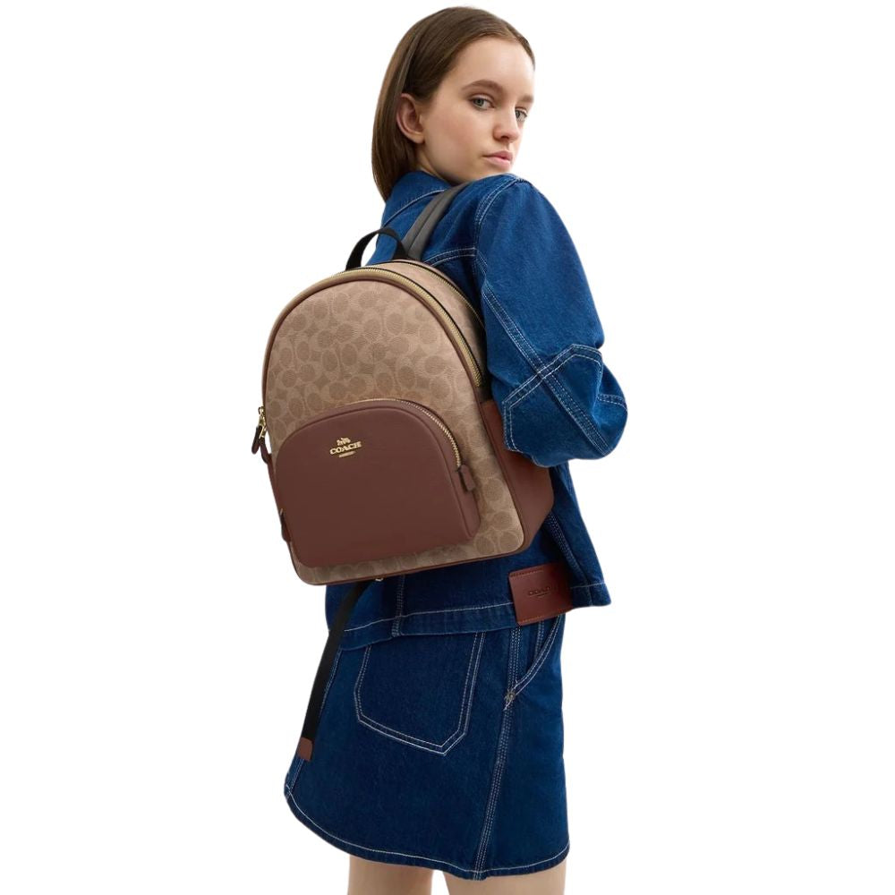 Maletín Coach Khaki y Camel