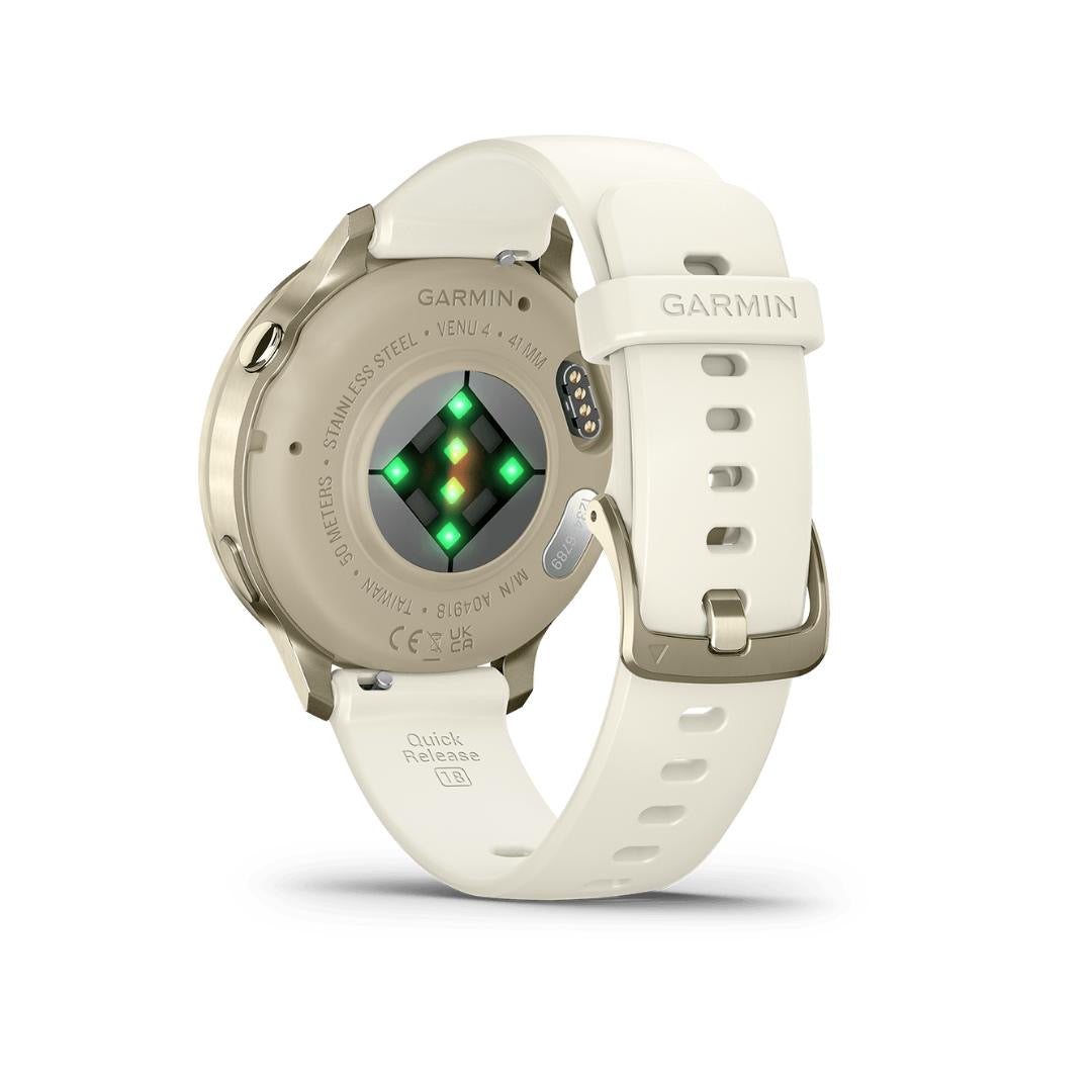 Garmin Venu 4 lunar Gold 41mm Correa de Silicona color Hueso