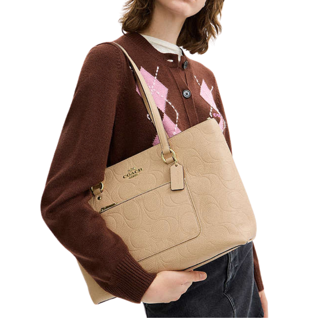 Bolso Coach Tote beige arena