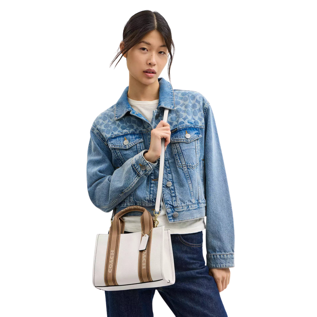 Bolso Coach vainilla y camel